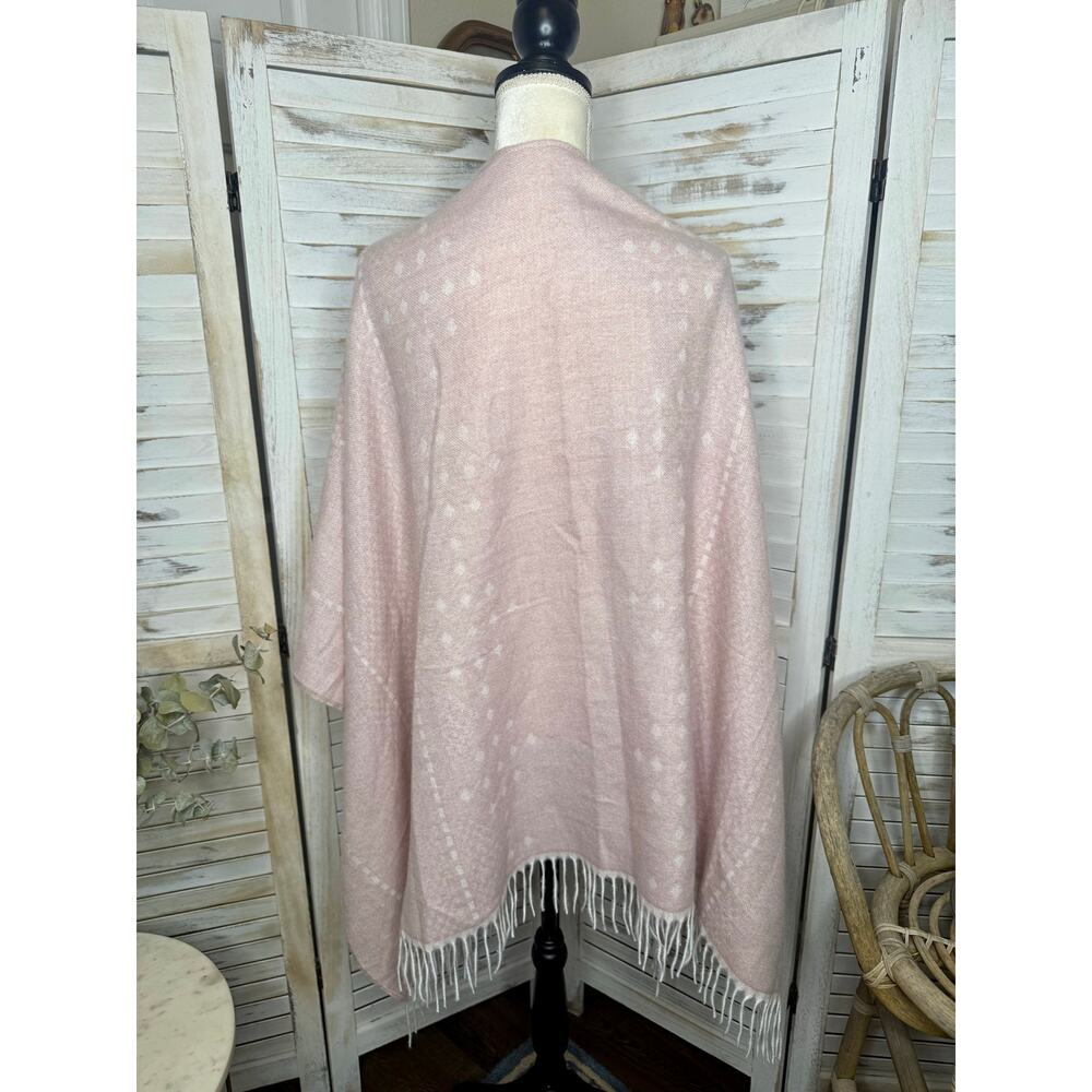 NWT GENTLE FAWN Women's M L Hermosa Kimono Pink Fringe Soft Wrap Throw Sweater - Picture 15 of 16